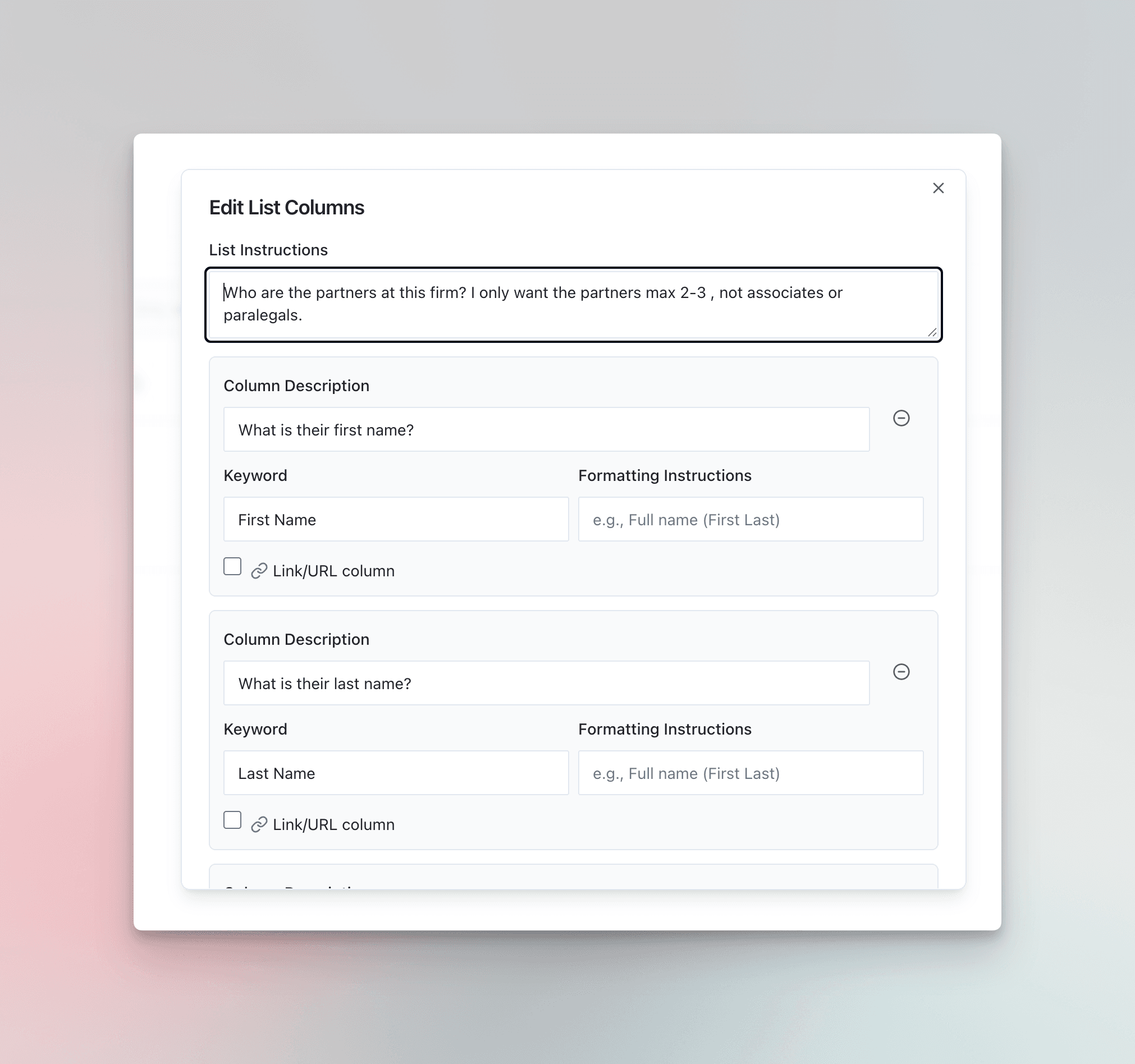 Formatting