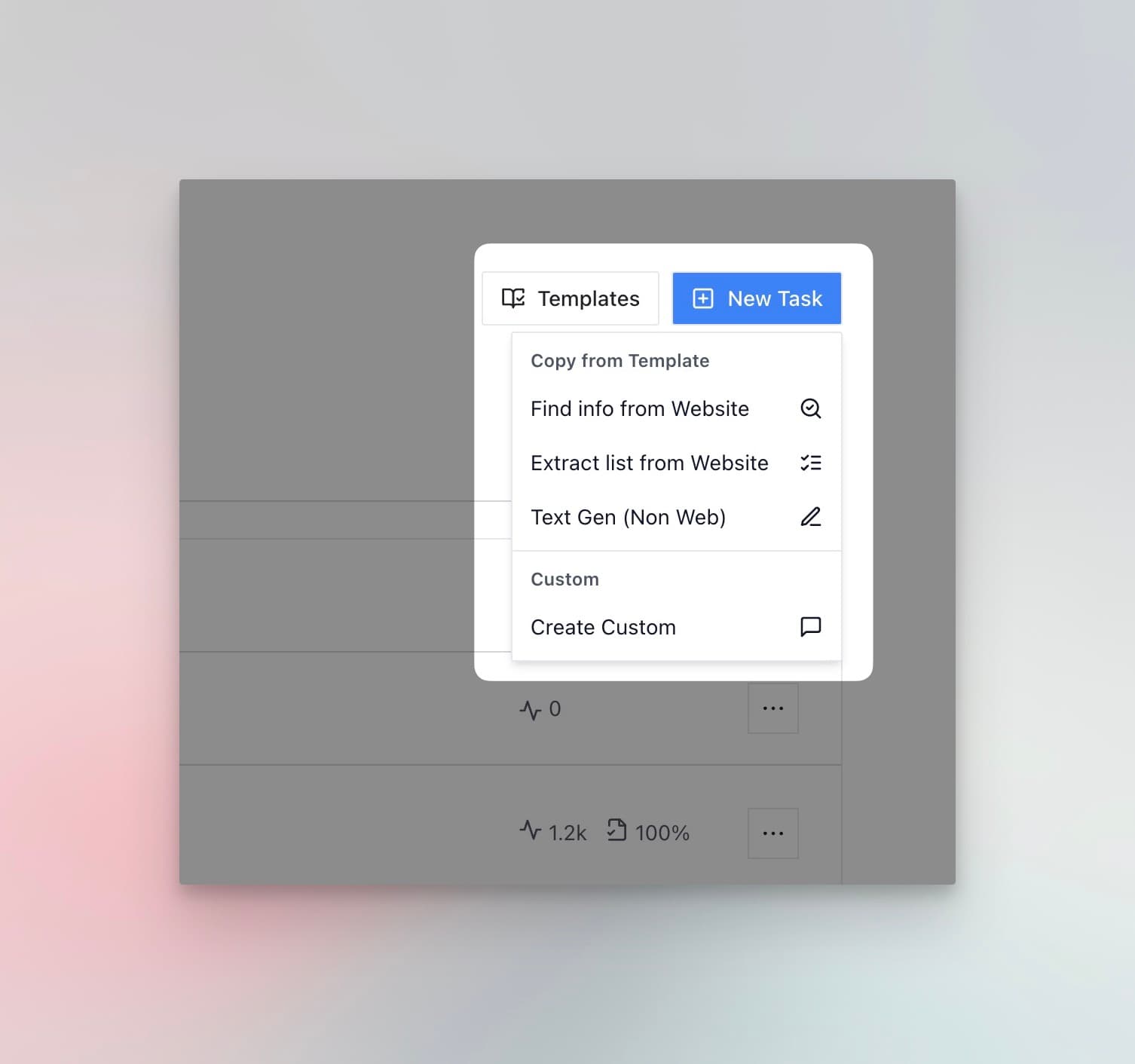Custom Tasks AI job automation
